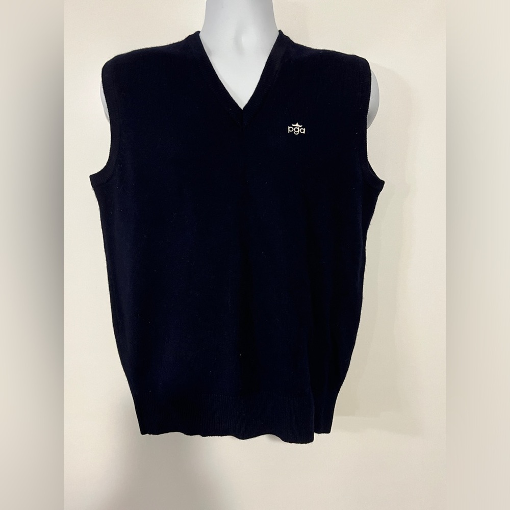 Vintage PGA Crown Logo Golf Sweater Vest By Best Design Playing Wear Perfect LL!